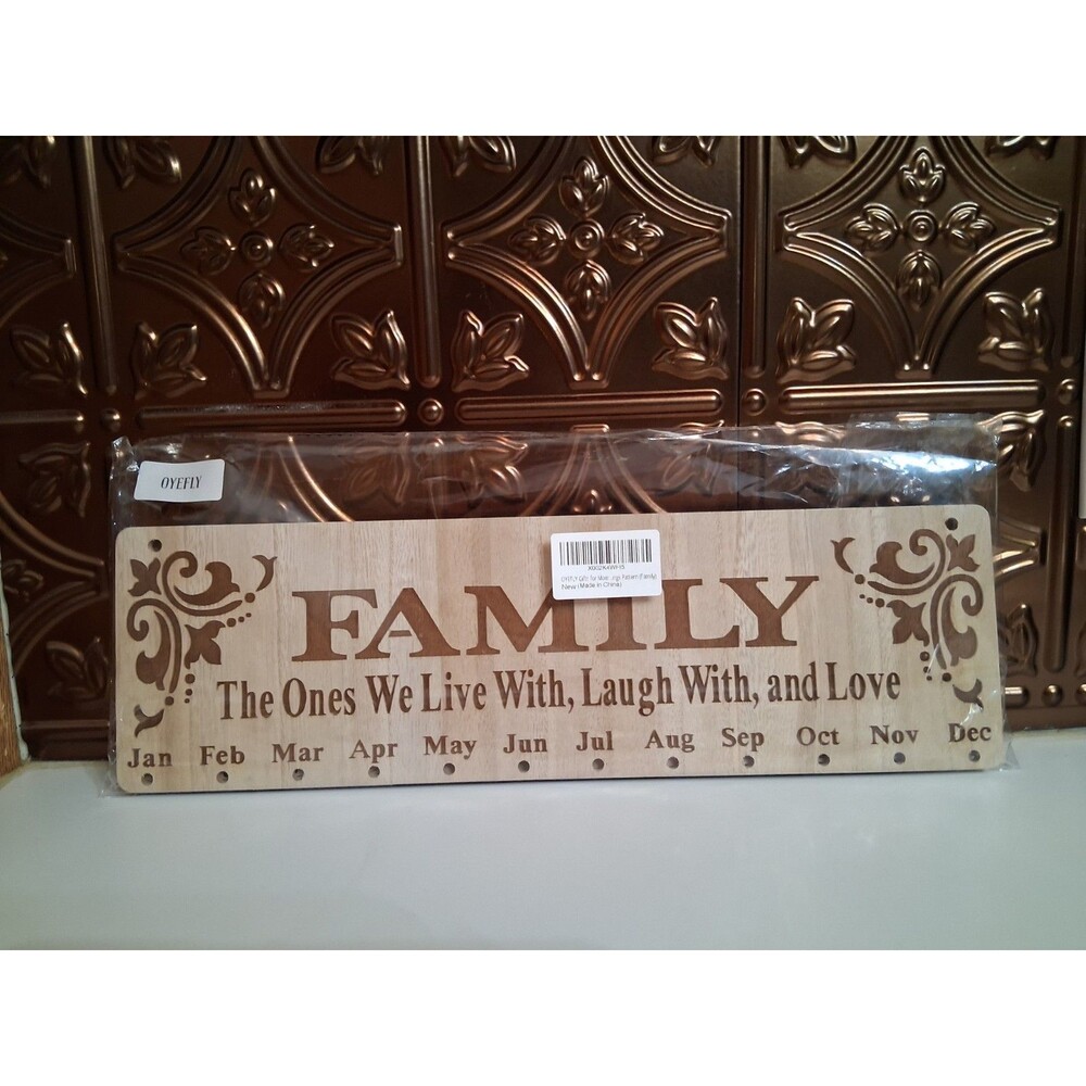 Wood Decor Family Birthday Decor Calendar